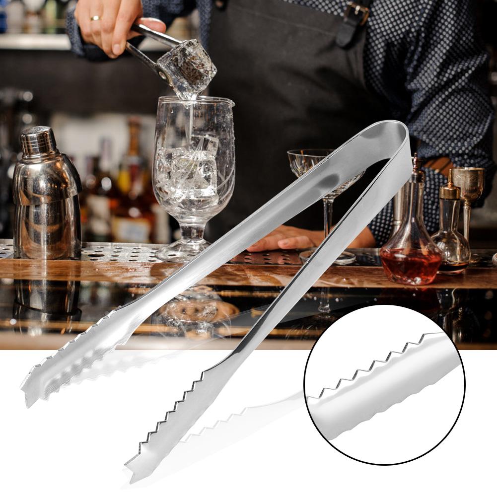 Stainless Steel Sugar Ice Pastry Sugar Cooking Clip Clamp Salad BBQ Tong Bar Tools