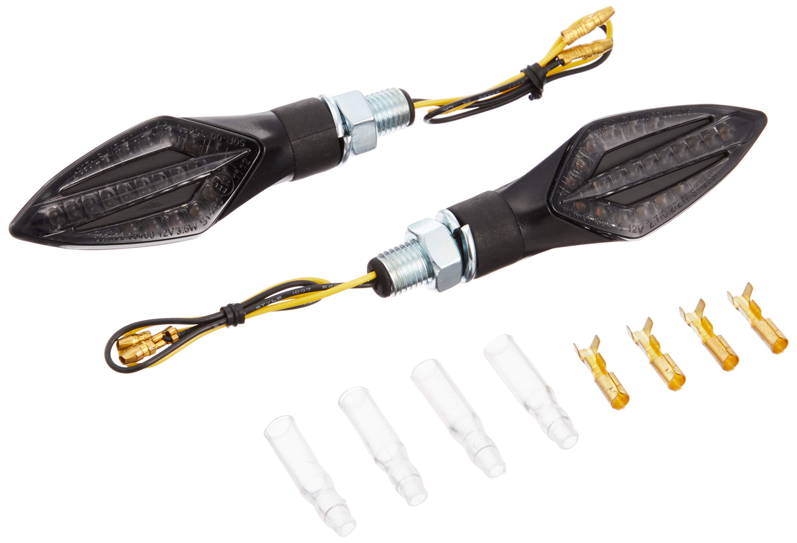 

Kijima 219-5181 Motorcycle Parts LED Turn Signal Lamp TRD Type Sequential 3.5W Black Body/Smoke Lens чёрный