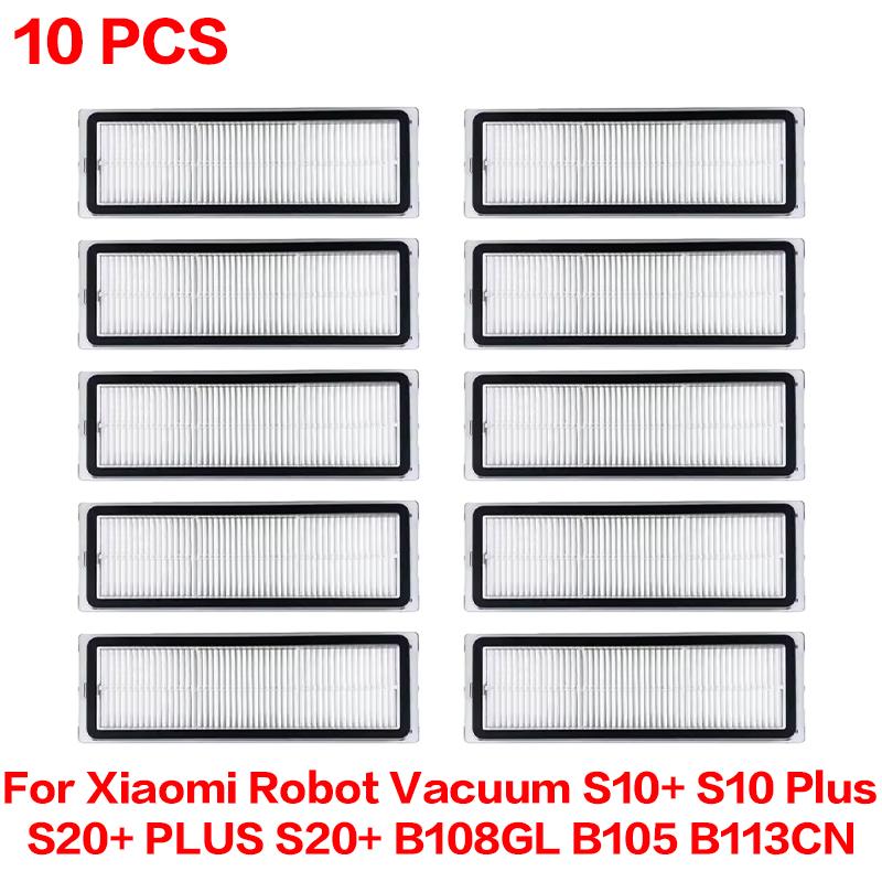 For Xiaomi Robot Vacuum S10 Plus S10+/ S20+ PLUS /S20+/B108GL / B105 / B113CN Spare Parts Filter Main Side Brush Mop Accessories