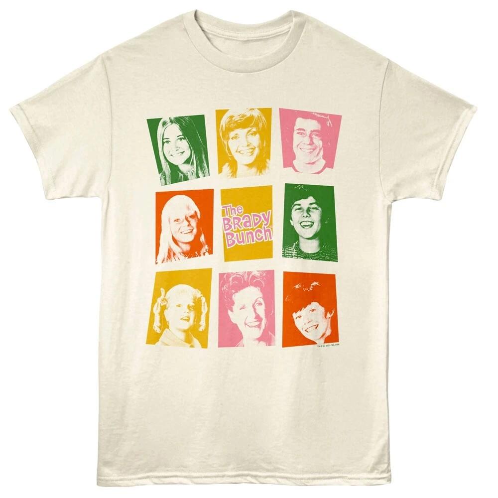 Brady Bunch Colorful Faces Men s T Shirt S