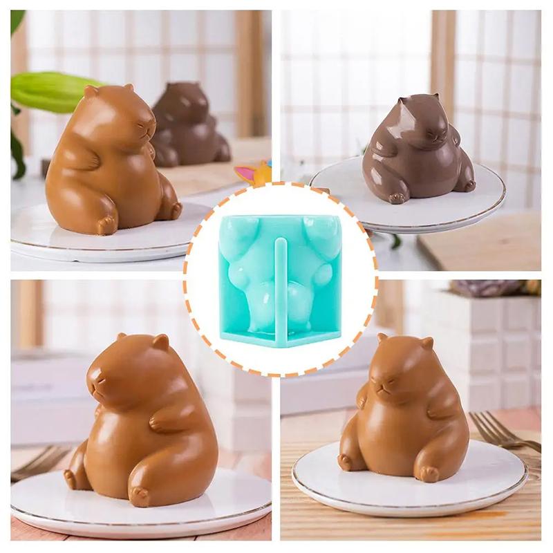 Cute Capybara Silicone Mold Cartoon Animal Milk Jelly Pudding Silicone Mould Home Kitchen Baking Accessories Party Restaurant