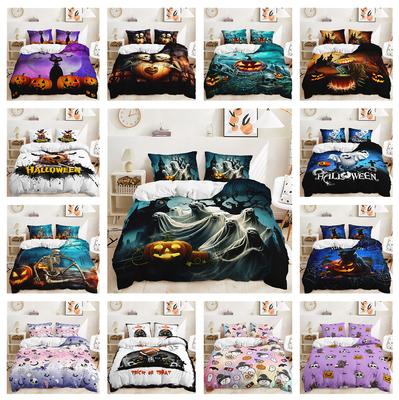 3D zestaw pościeli na Halloween terrorysta duch poszewka na kołdrę poszewka na poduszkę 2/3 pokój dziecięcy tekstylia domowe prezent świąteczny