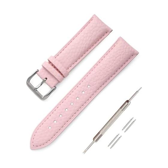 [Jumpsunfun] Watch Band 12mm~24mm Genuine Leather Watch Strap Calf Leather Watch Strap Watch Replacement Bell (Includes Instruction Manual and