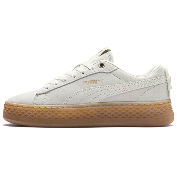 New PUMA Smash Platform Frill 'White Gold' Women's 366928-04