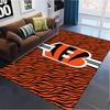 Tappeto Cincinnati Bengals per Soggiorno Camera da Letto Casa Decorazione Divano, Tappetino Antiscivolo per Giochi Bambini