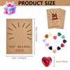 24 Pcs Valentines Gift Cards with Heart-Shape Crystal Gems Valentine Exchange Card for Boys & Girls Classroom School Party Favor