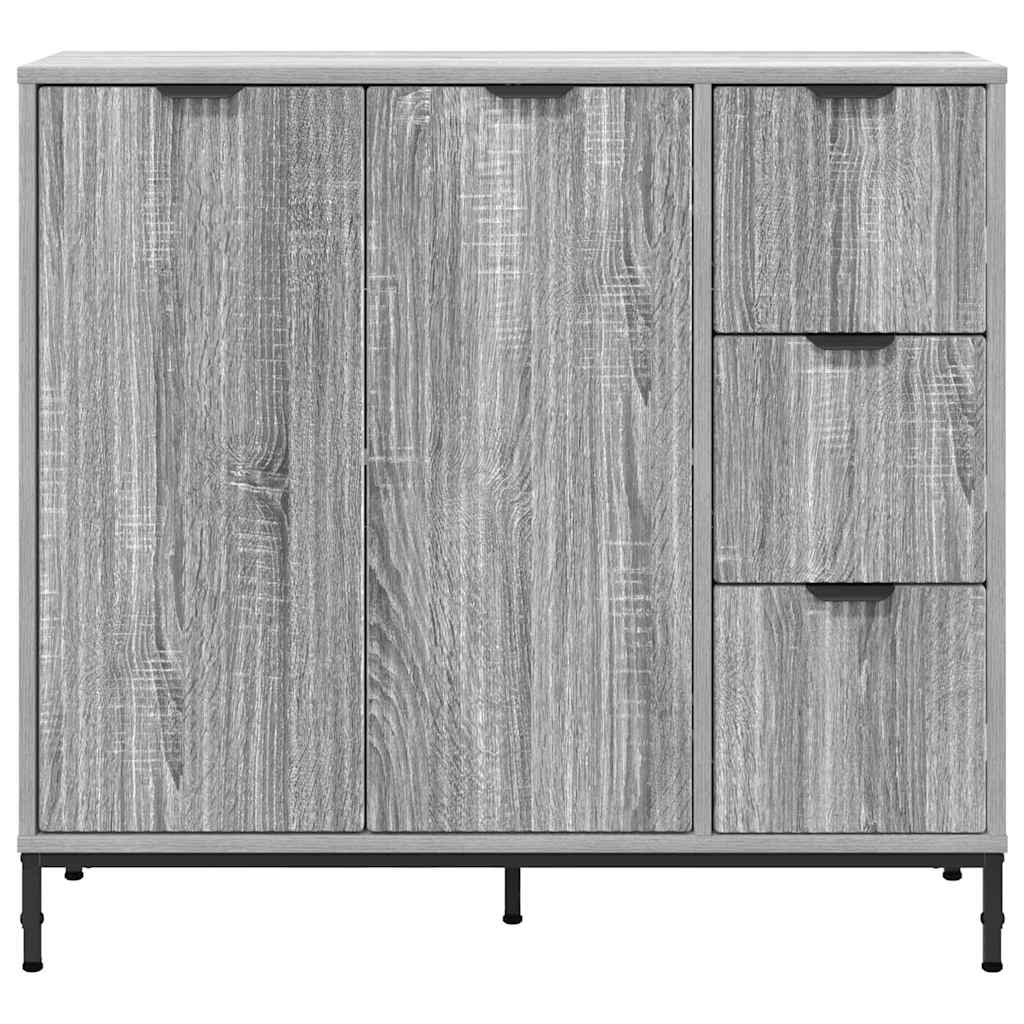 Sideboard Grey Sonoma 89.5 x 33 x 82 cm Particleboard