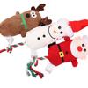 Dog Squeaky Toy Durable Rope Plush Toy Christmas Gift for Small Medium Dog