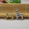 Electroplated Gold & Silver Reindeer/Rocking Horse Christmas Charms - 6/7.5/10CM