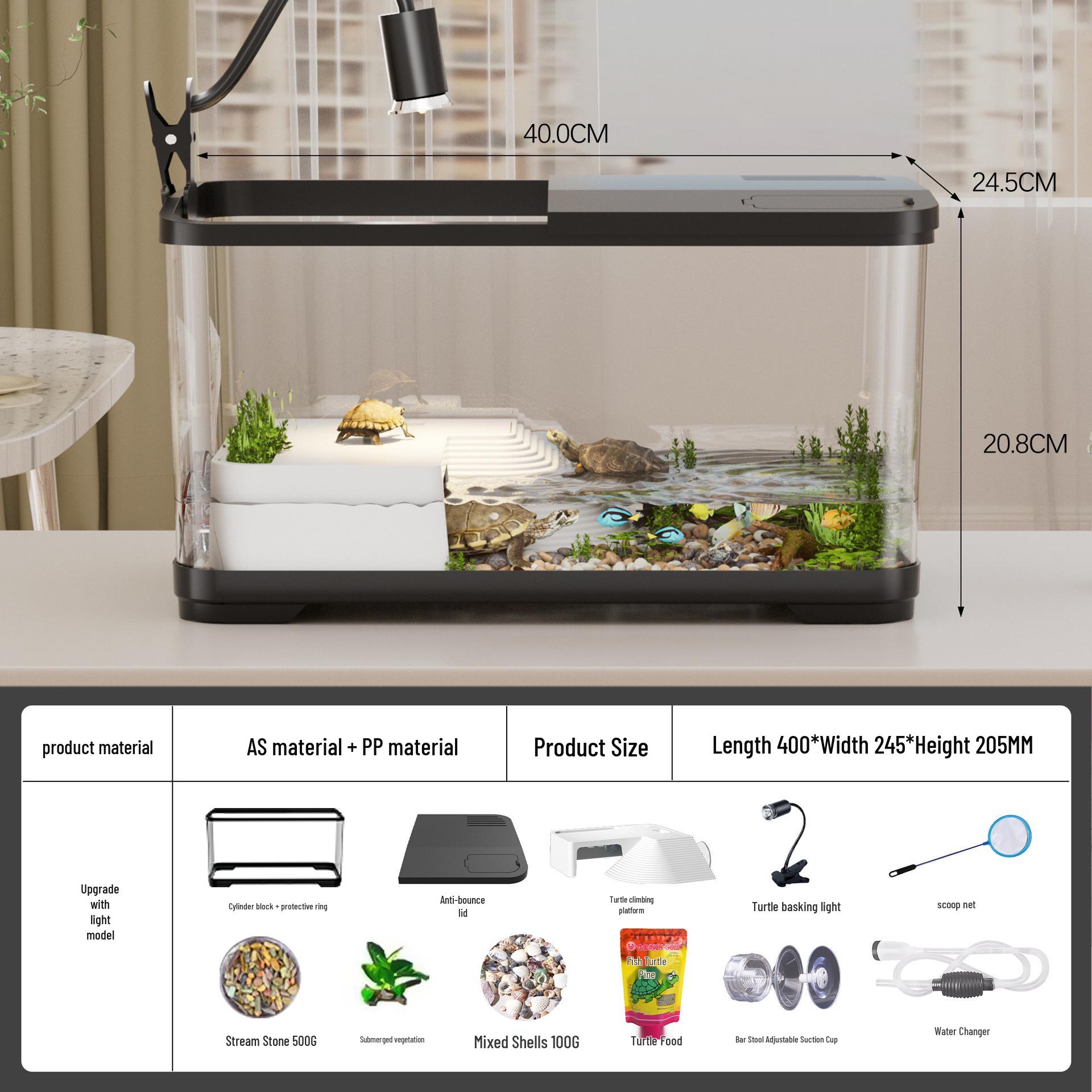 

Аквариум для черепах с платформами для баскинга и лазания, экологичный бокс для выращивания, со встроенным фильтром для легкого обслуживания