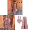 Summer High Waist Sleeveless Print Dress Set For Women With 3d Pattern And Polyester Fabric