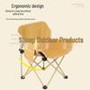 Portable High-Back Folding Moon Chair & Roll-Up Table for Camping, Dining, or Night Market