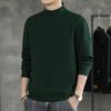 Men's Solid-color Casual High-neck Fitted Long-sleeved T-shirt, Men's Fleece Warm Base Layer Top