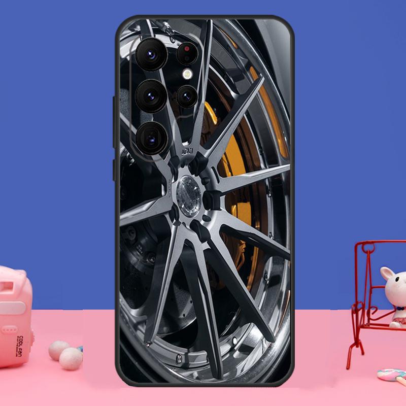 Wheel Racing Car Case For Samsung Galaxy S24 S23 S22 Ultra S20 S21 FE Note 20 S8 S9 S10 Note 10 Plus Cover