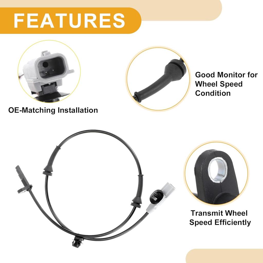 ABS Wheel Speed Sensor No.479105RA0A Front Left Right ABS Sensor Anti-lock Braking System Sensor for Nissan Kicks 2016-2021