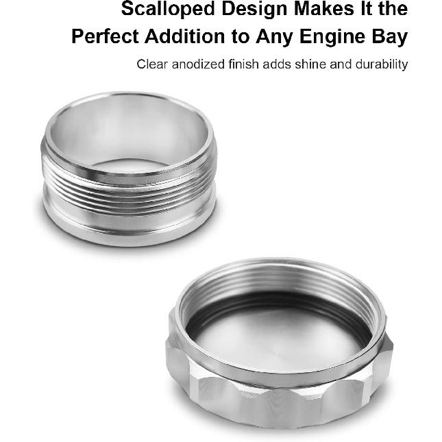 OD 2"/50.8Mm Aluminium Alloy Fuel Cap Weld On Filler Neck Oil Tank Cap Silver