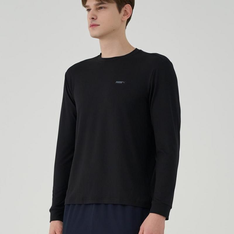 Puma Bodywear Unisex Black Long Sleeve T shirT 2pack