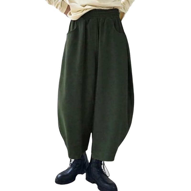 

[Signifie] ladies balloon pants sarouel pants wide pants waist elastic autumn/winter corduroy long pants pocket spring summer autumn winter GN M