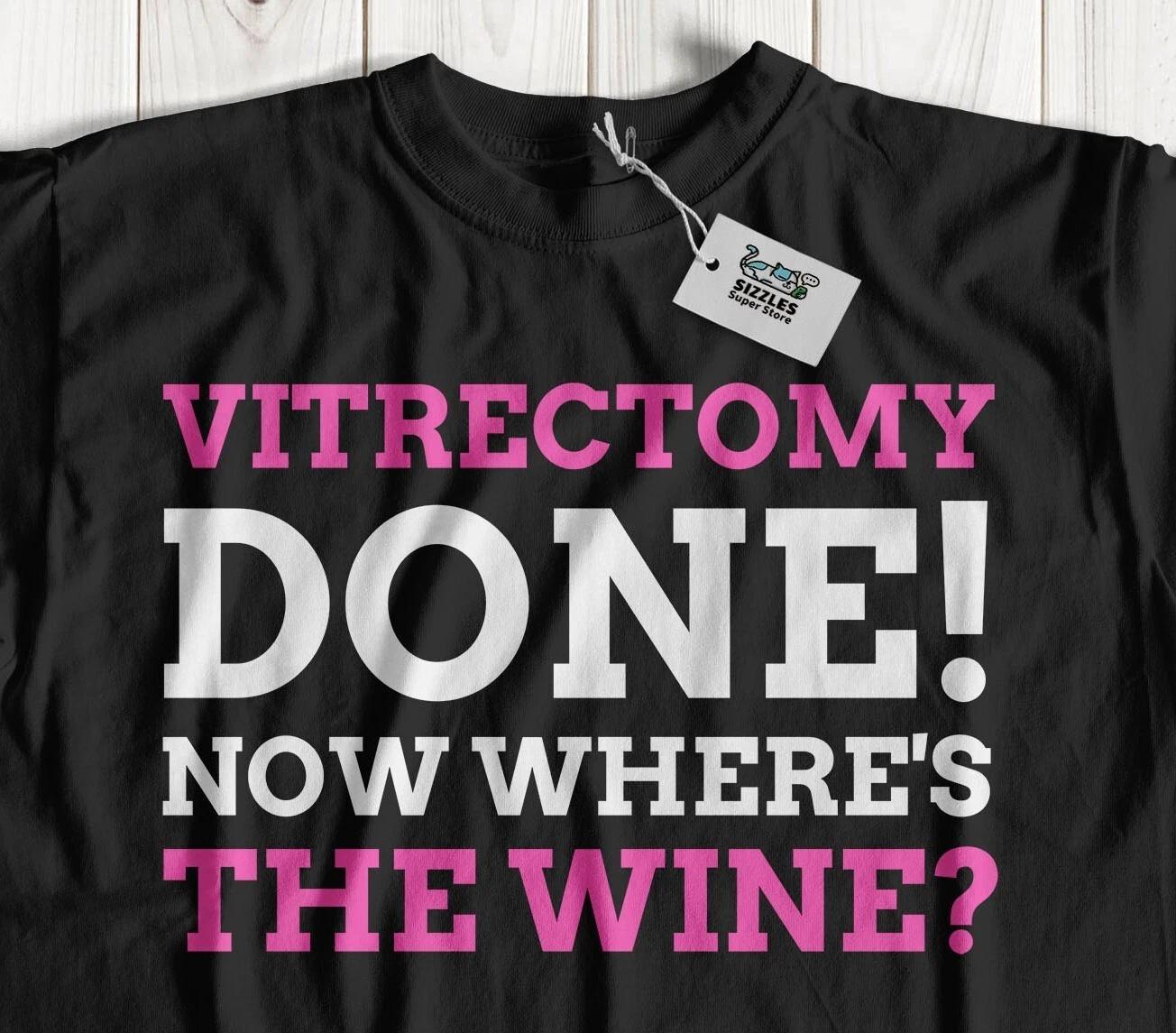 Unisex Funny Vitrectomy T-Shirt Retina, Vitreous Eye Surgery Recovery Gifts S