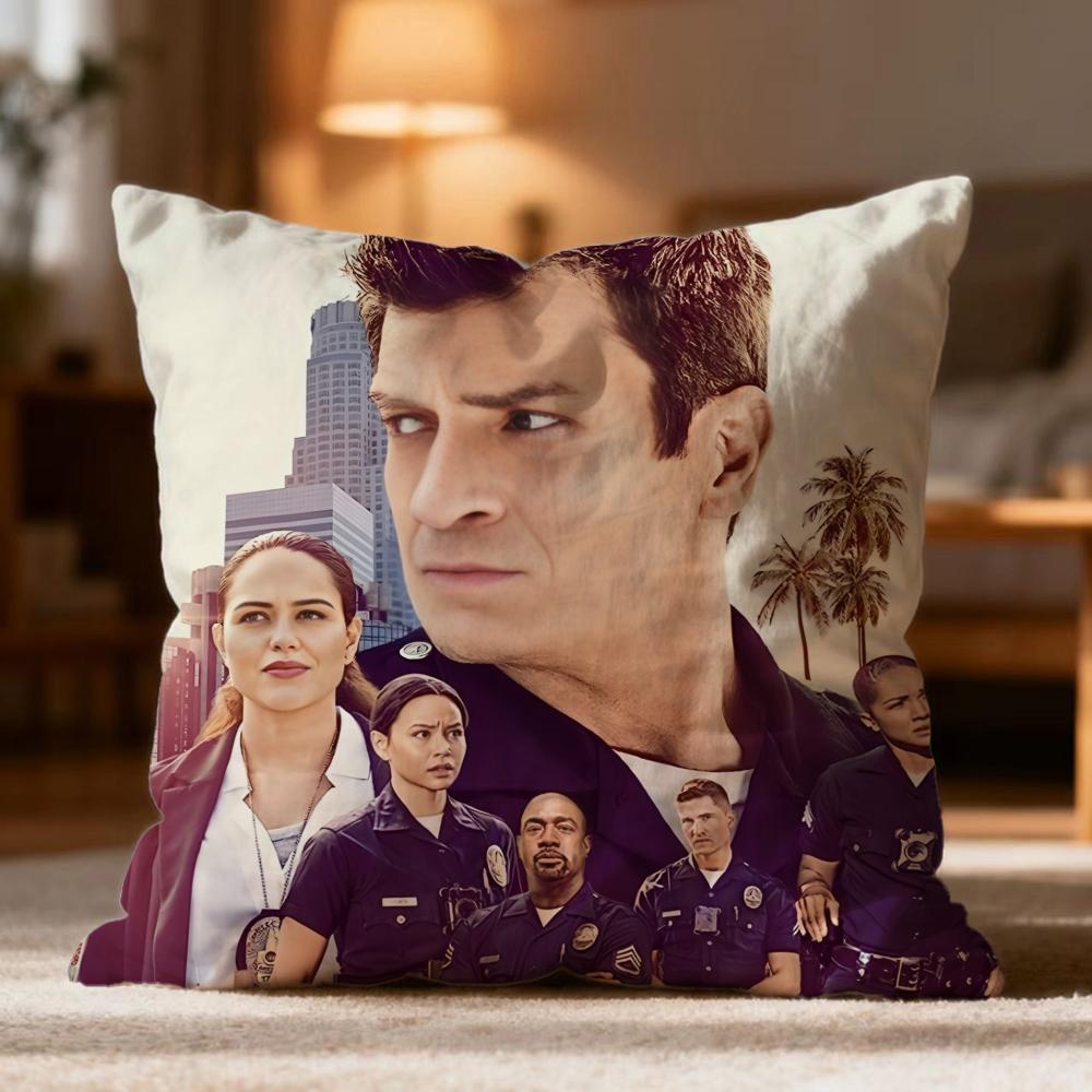 Popular T-TThe Rookie Cushion Cover Soft Washable Pillow Case Multi-Scene for Couch Bed Travel Office Use