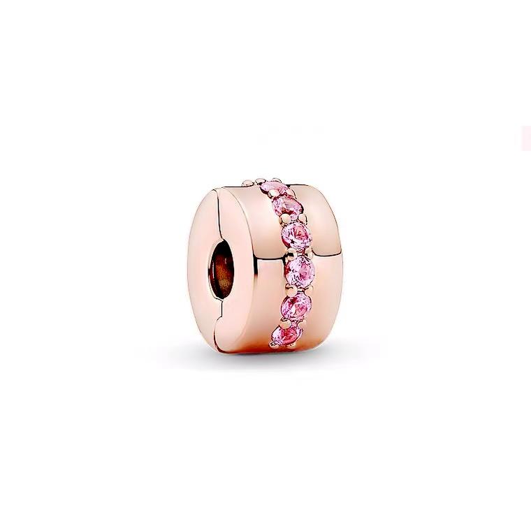 Miniso Sparking Rose Gold Plated Charm Bead Charms Dangle Authentic Compatible With copper Bracelets Necklaces Bead Ideal For Diy Jewellery Women Gift