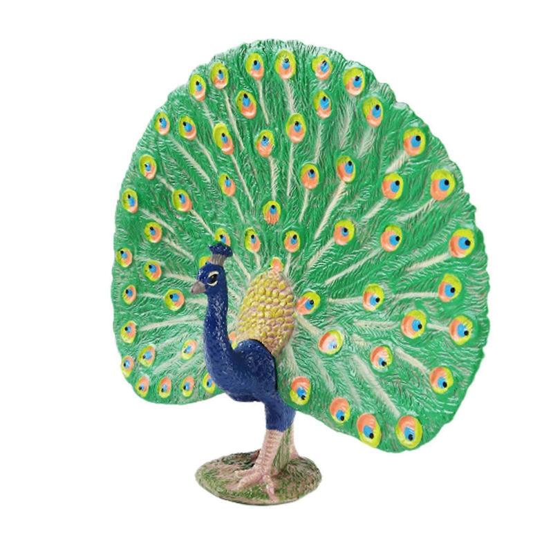 Animal Figure Realistic Peacock Model Ornament Preschool Education Toy