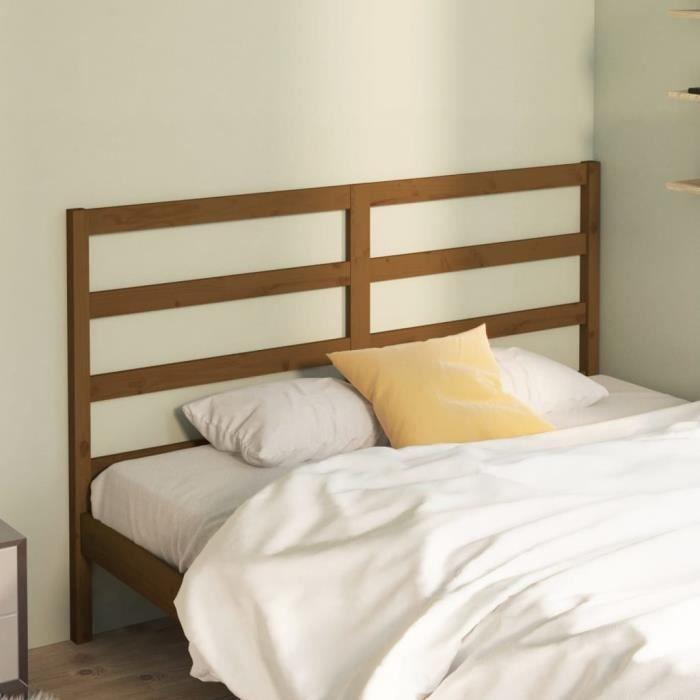 VidaXL Headboard Honey Brown 146x4x100 Cm Solid Pine Wood 817643