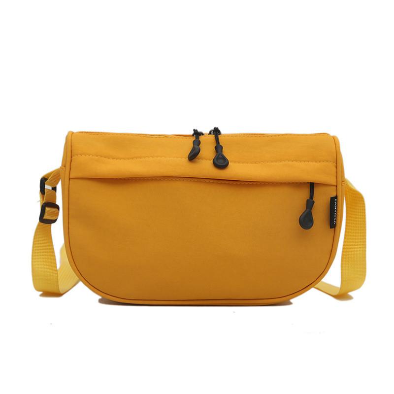 Street Style Canvas Shoulder Bag For Teen Girls With Internal Pocket And Soft Structure