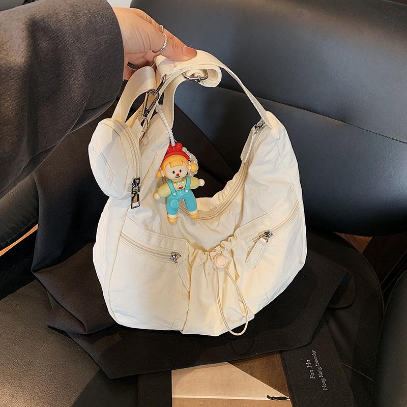 Casual Messenger Bag Women's New Commuter Versatile Shoulder Dumpling Bag Student Class Messenger Tote Bag
