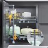 Steel Kitchen Cabinet Storage Home Spices Organizer Stackable Closet Drawer Furniture Household Hanging Cabinet Accessories