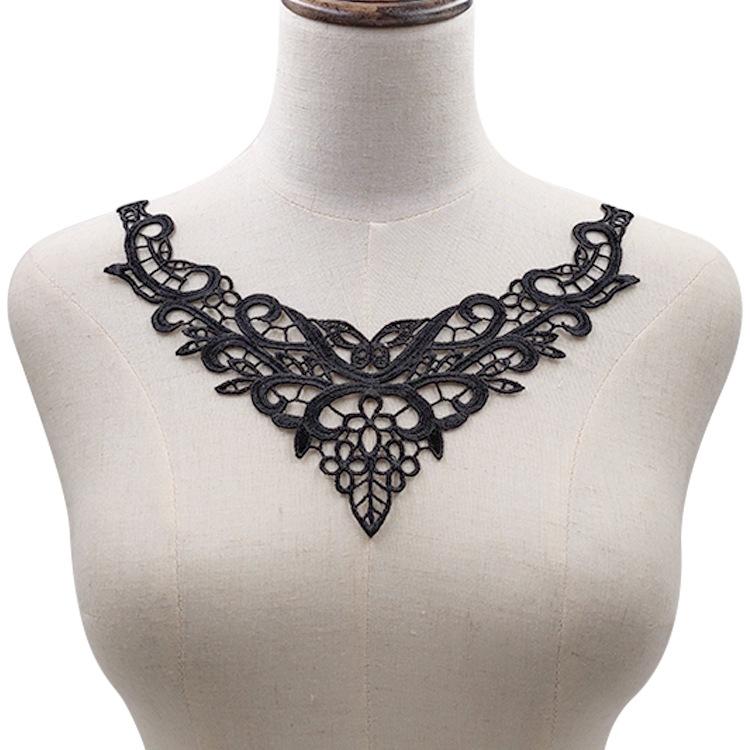 Dameskleding DIY Naaiaccessoires Mooie Witte Kant Kraag Mesh Stof Bloemen Borduurwerk Kraag