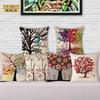 Colorful Plants Life Trees Printed Cushion For Couch Seat Back Cushions Home Decorative Pillows 45X45Cm
