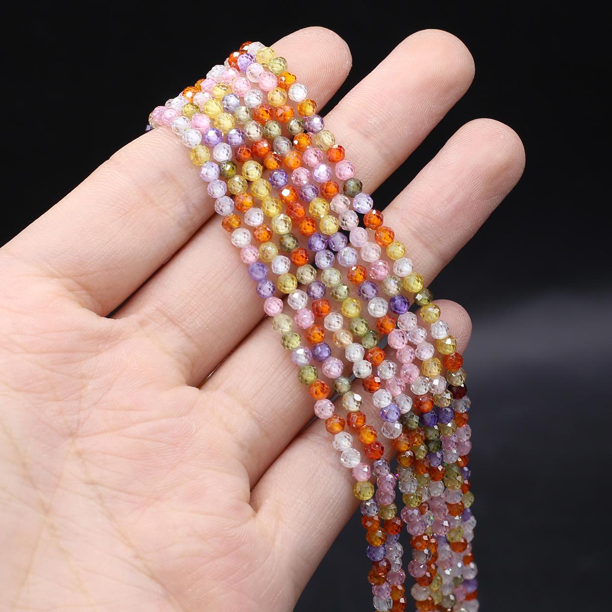 

Граненые бусины натуральный камень циркон маленькие бусины 3 мм подвески для изготовления ювелирных изделий DIY ожерелье браслет серьги аксессуар 3mm