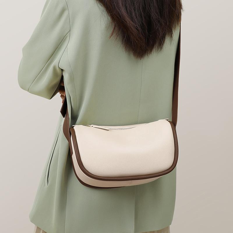 Women'S Bag, Dumpling Bag, Messenger Bag, Leather Premium Breast Bag, Versatile Small Bag.