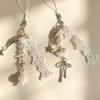 Lace Flower Beaded Phone Strap CCD Chain Handmade Pearl Butterfly Bow Pendant for Phone Bag Keychain Kawaii Accessories