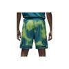 Jordan Dri-Fit Sport Logo Ricamato Stampa Lettere Tie-Dye Traspirante Coulisse Pantaloncini Uomo Pantaloni Blu Petrolio FB7576-336