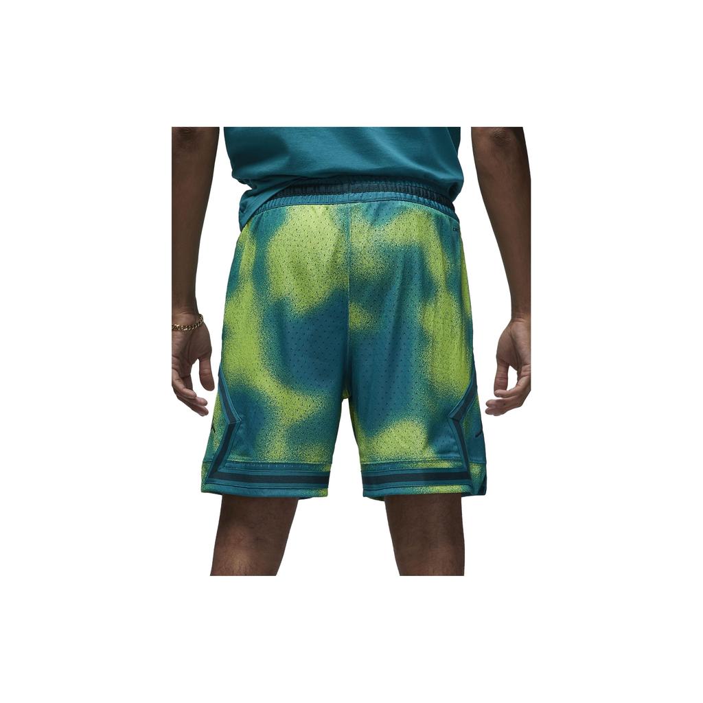 Jordan Dri-Fit Sport Logo Ricamato Stampa Lettere Tie-Dye Traspirante Coulisse Pantaloncini Uomo Pantaloni Blu Petrolio FB7576-336