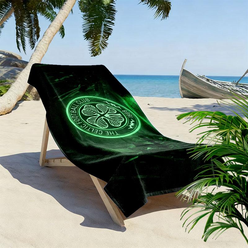 Asciugamano da Spiaggia Stampa Celtic Football Club, Asciugamano Grande Morbido Asciugatura Rapida per Spiaggia Campeggio Nuoto