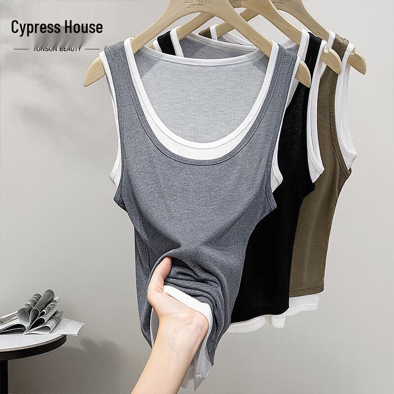 Women s Colorblock Slim Fit Layered Tank Top S