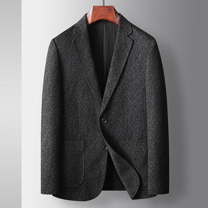 Autumn and Winter Light Luxury Business Single West Middle-aged and Young People Solid Color Single-breasted Trendy Suit Jacket
