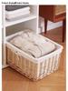 Woven Bamboo Fabric Storage Basket for Snacks and Sundries