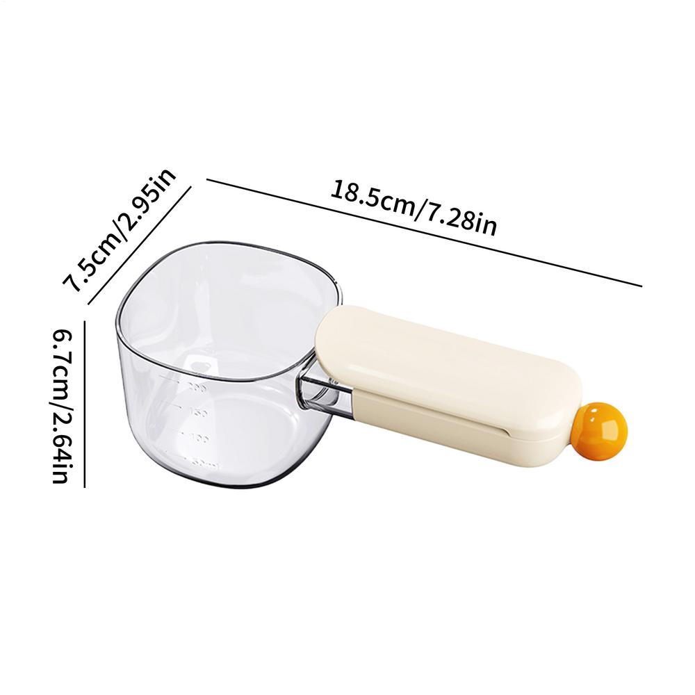 Food Measuring Scoop with Bag Clip Portioning Kitchen Utensil Multipurpose Food Spoon for Home Apartment Restaurant Cafe Bakery