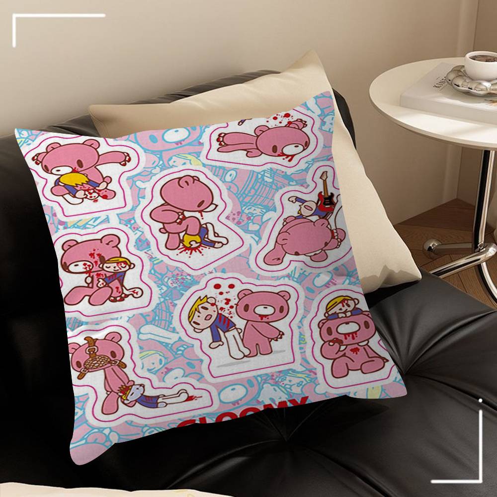 Cartoon GGloomy Bear Cushion Cover Inches Farmhouse Decor Home Throw Pillow Covers For Couch Decorations