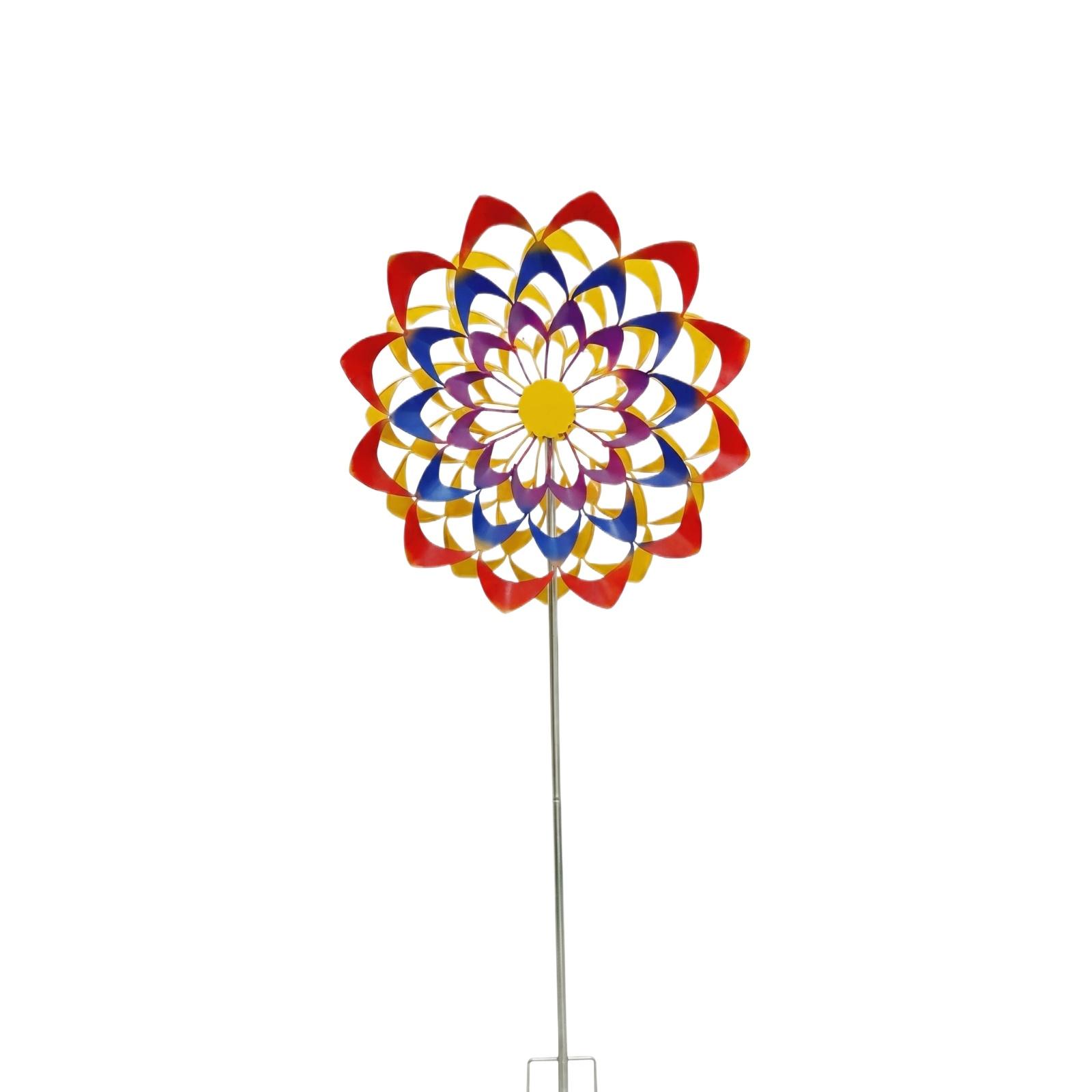 Colorful Metal Windmill, Rotating Wrought Iron Creative Windmill Craft, Garden Ornament one size белый