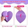 240 Sheets Colorful Heart Shape Notepads 8 Color Fluorescent Adhesive Note Reminder On Journal Notebook Planner Fridge