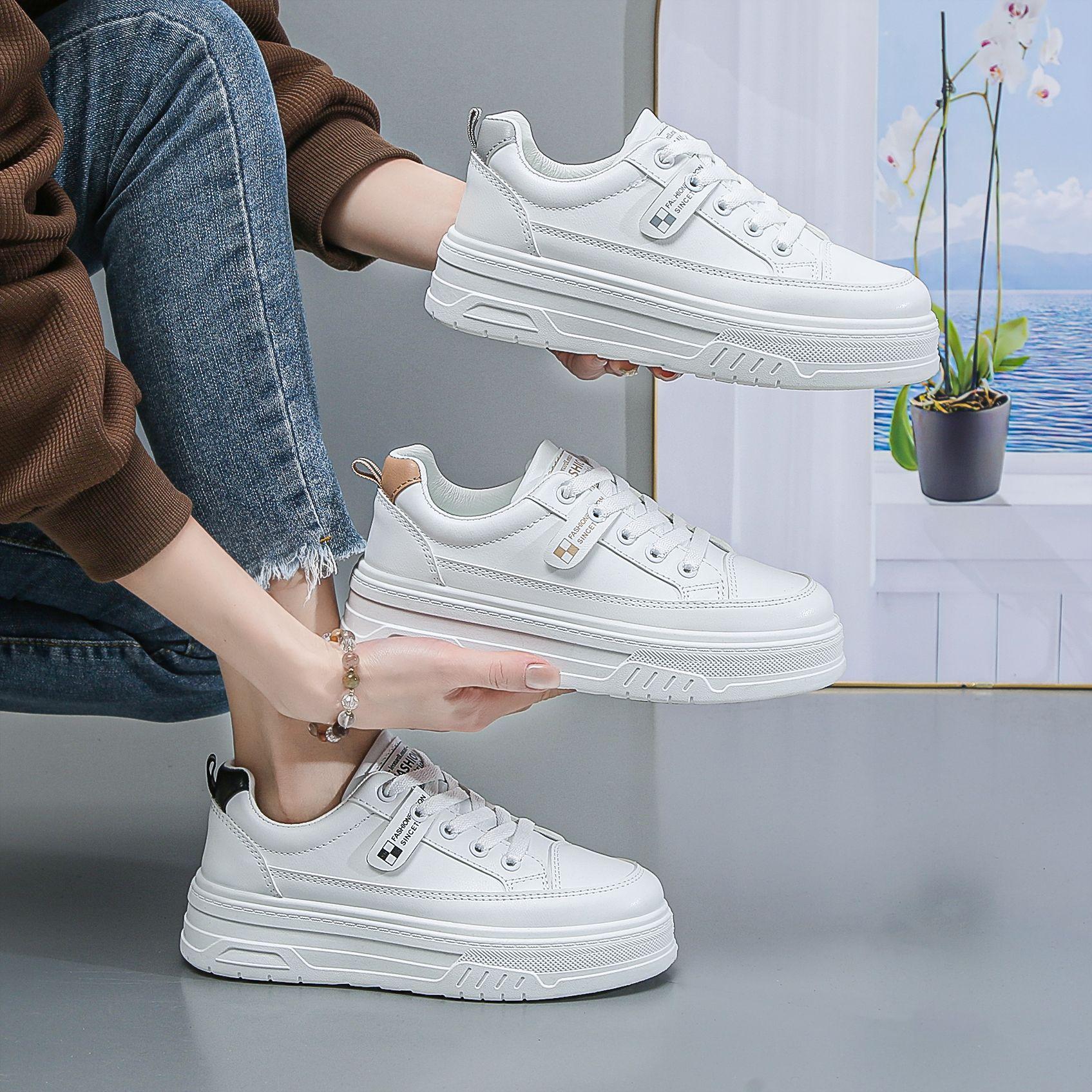

Customized little white shoes women s shoes popular sports new shoes women s autumn versatile spring and autumn versatile thick-soled casual board s 35