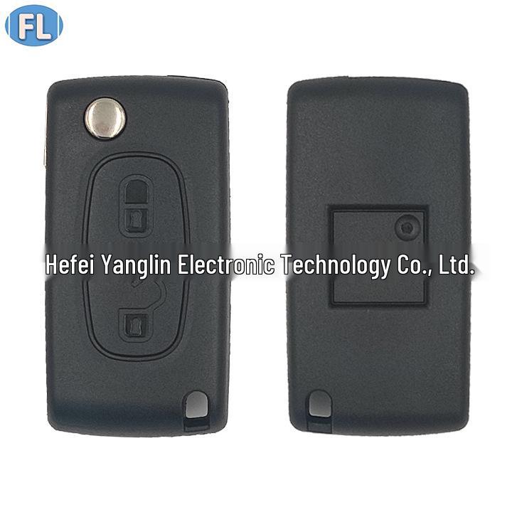 Kompatibel mit Peugeot 308 Zweiknopf Klappschlüssel, 433 MHz, 46 Chip