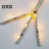 Christmas Wall Hanging Lights Lighted Snowflake Decoration, LED Shaped Wooden Tree Winter Seasonal Room Decorations Branch Light for Window