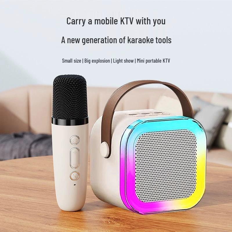 Integrated K12 Wireless Microphone & Bluetooth Speaker for Children's KTV and Home Singing