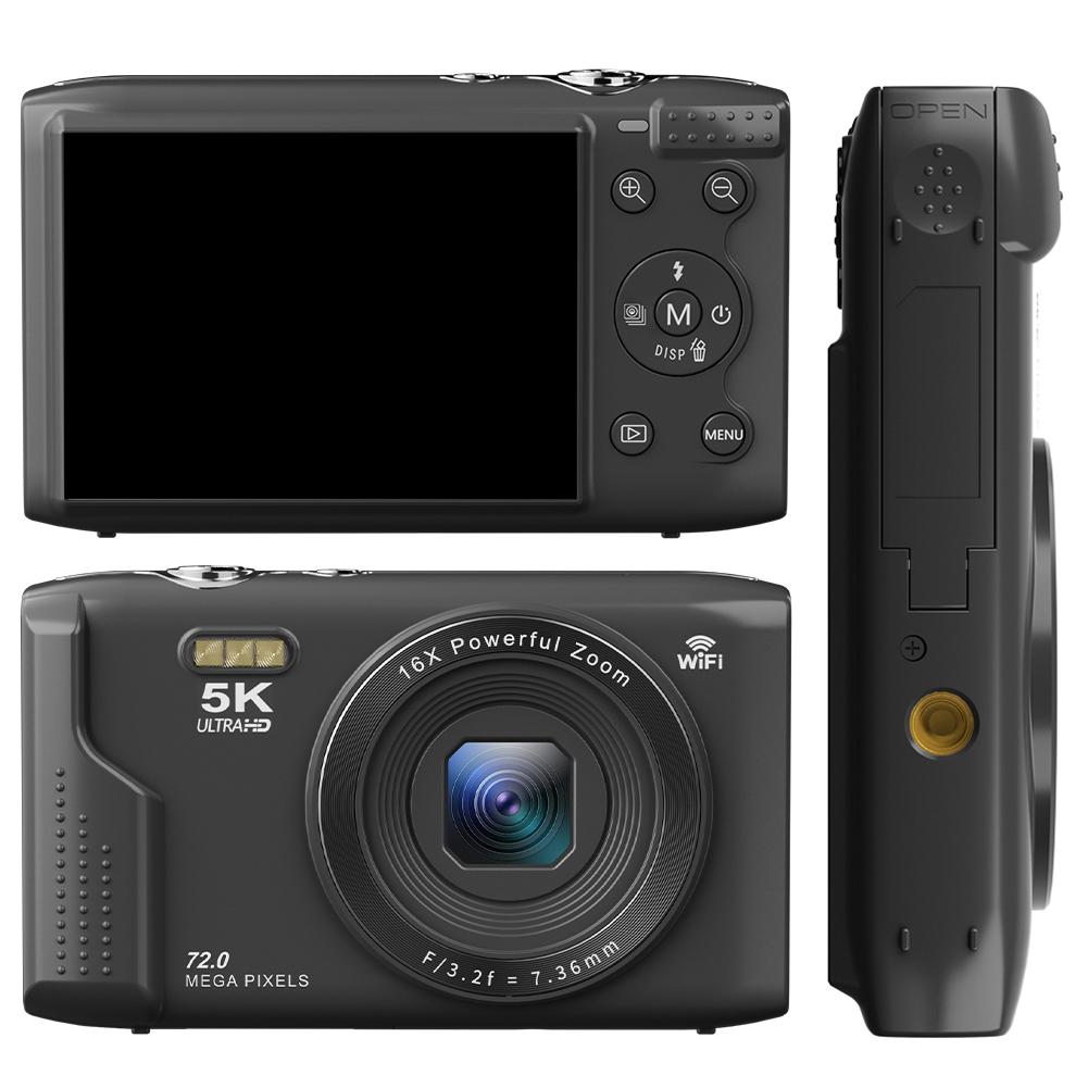 Digital Camera 5K Video Camera 16X Zoom Video Recorder 2.8inch LCD Screen for Teens Adult Beginner